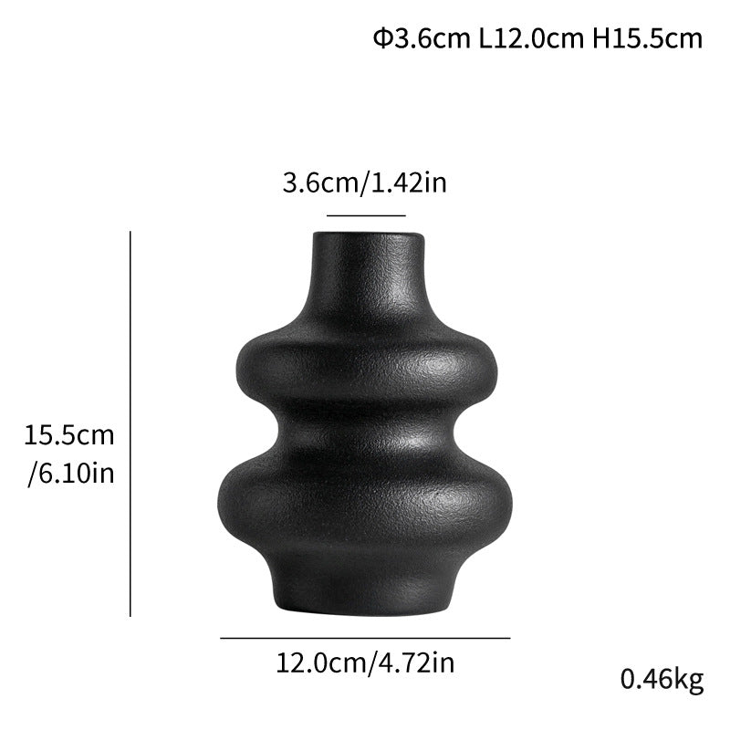 Creative Matte Granular Ceramic Vase for Floral Arrangements