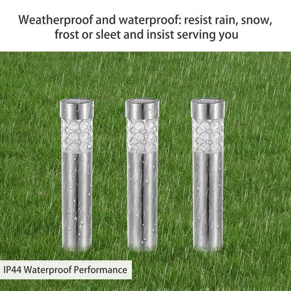 6-Pack Solar Garden Lights — RGB Waterproof IP44