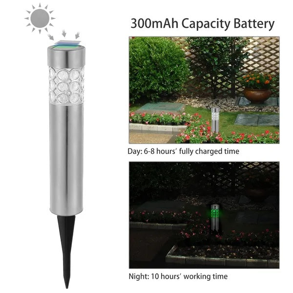 6-Pack Solar Garden Lights — RGB Waterproof IP44