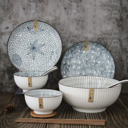 Japanese Ceramic Dinnerware Set — Premium