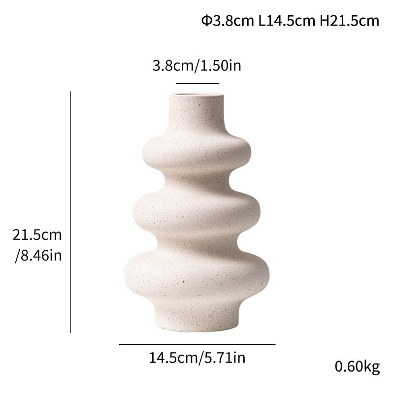Creative Matte Granular Ceramic Vase for Floral Arrangements