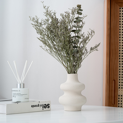 Creative Matte Granular Ceramic Vase for Floral Arrangements