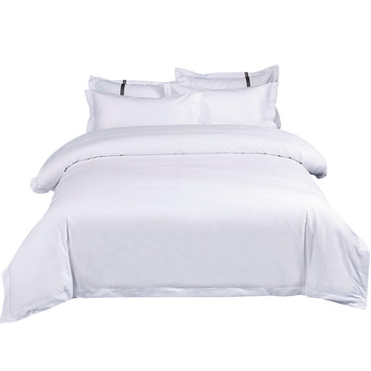 Luxury Hotel Bedding Set — 60s Cotton White Satin