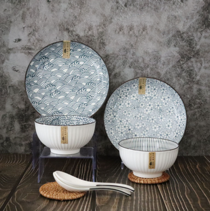 Japanese Ceramic Dinnerware Set — Premium